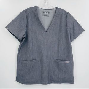 Figs Graphite scrub set Lge Top, Med Petite Bottom